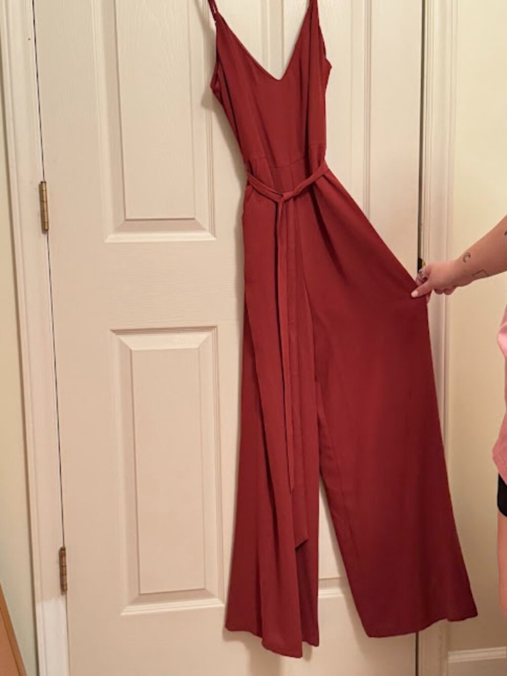 F21 Rust Jumpsuit